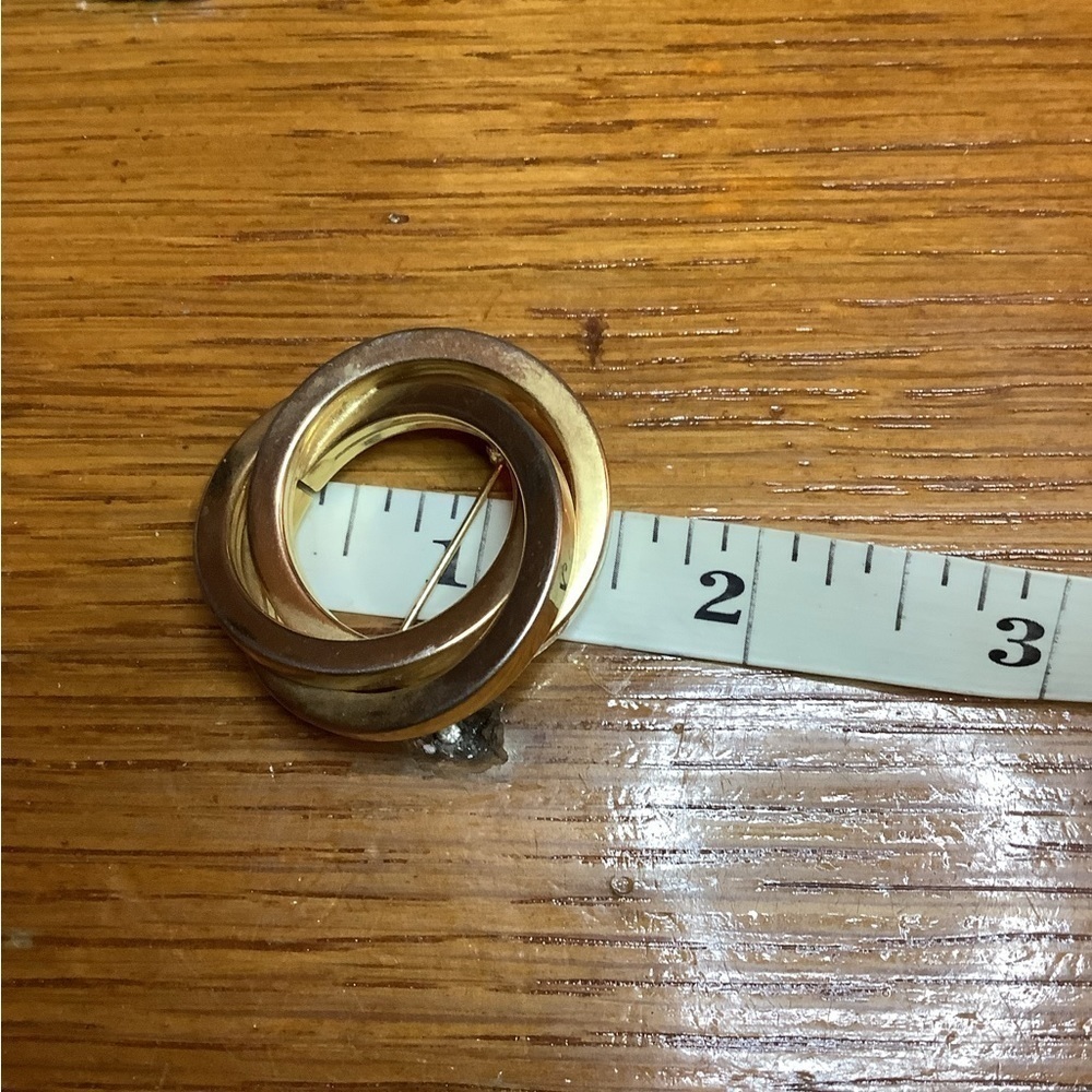 Vintage Double Circle Brooch - Picture 3 of 3